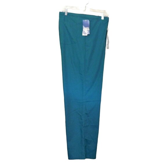 Landau Unisex Antimicrobial Scrub Pants XL Green Drawstring Polyester Cotton NEW - Picture 1 of 7